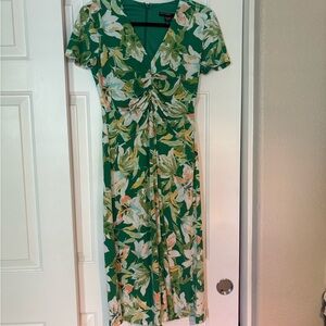 Floral Green Midi Dress